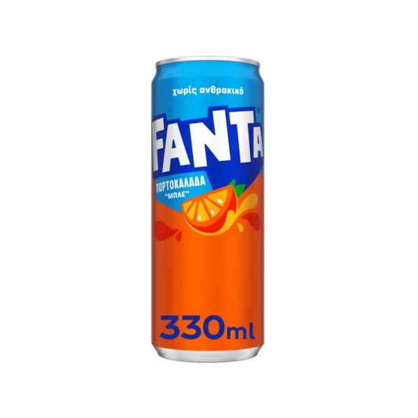 Fanta Πορτοκαλάδα Μπλε 330ml - Χωρίς Ανθρακικό