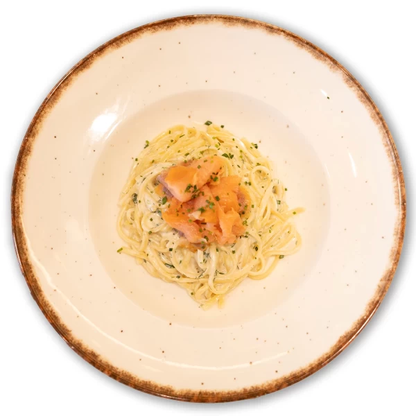 Salmon con Linguine